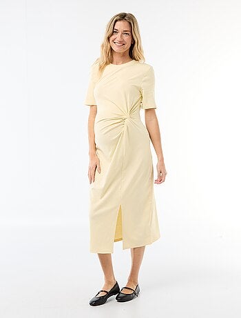Abito premaman con dettaglio twist sul davanti