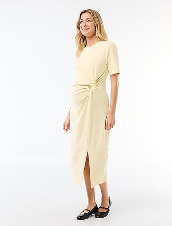 Abito premaman con dettaglio twist sul davanti