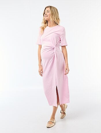 Abito premaman con dettaglio twist sul davanti
