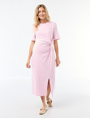 Abito premaman con dettaglio twist sul davanti