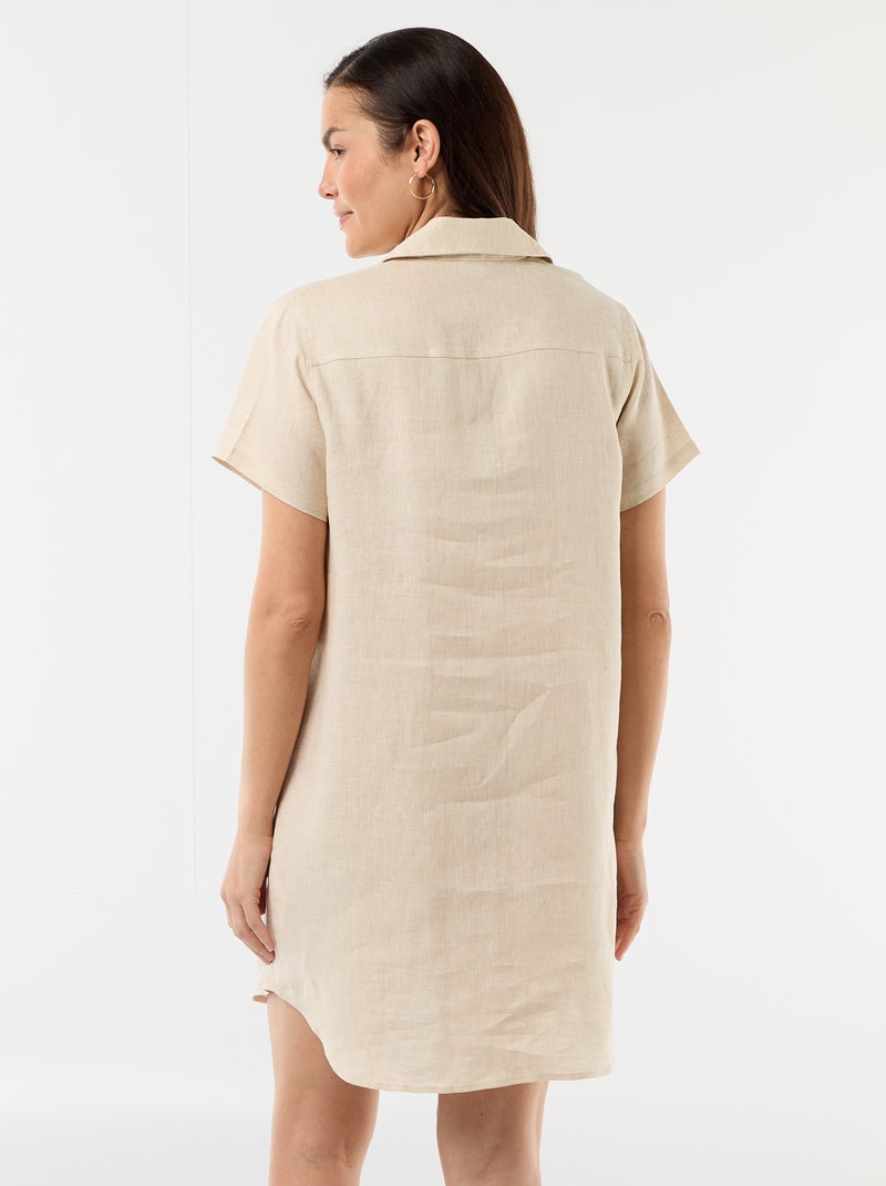 Abito premaman in lino Beige - Kiabi