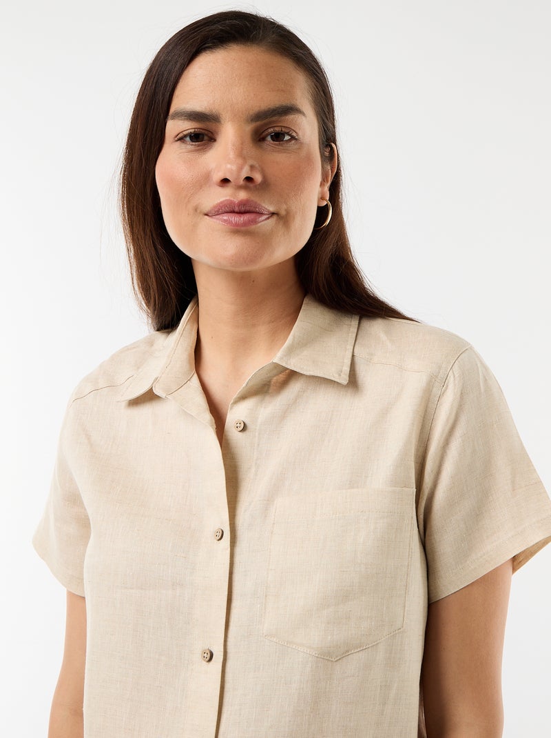 Abito premaman in lino Beige - Kiabi
