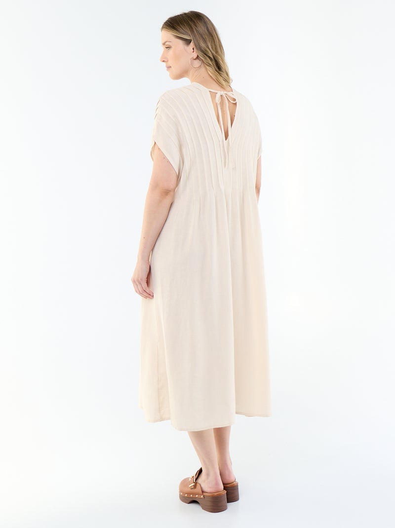 Abito premaman in lino misto Beige - Kiabi
