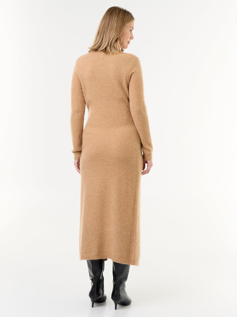 Abito premaman in misto lana Beige - Kiabi