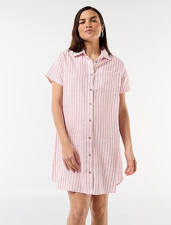 Abito premaman stampato in misto lino