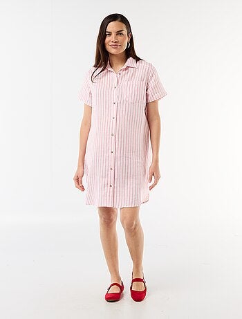 Abito premaman stampato in misto lino