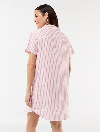 Abito premaman stampato in misto lino