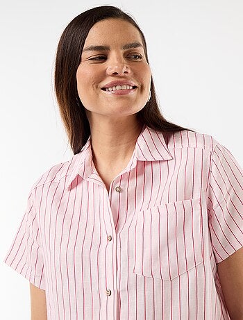 Abito premaman stampato in misto lino