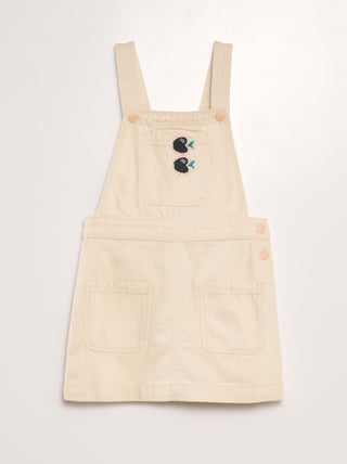 Abito salopette con patch