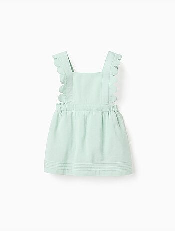 Abito salopette in cotone e lino