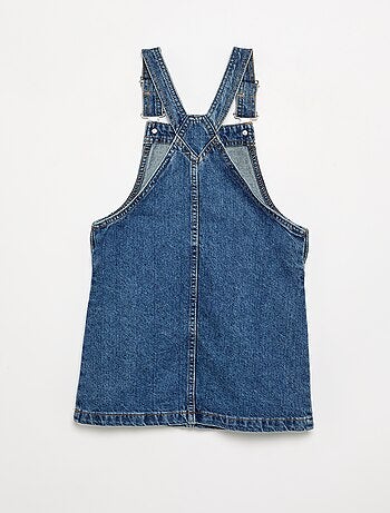 Abito salopette in denim con 2 tasche applicate