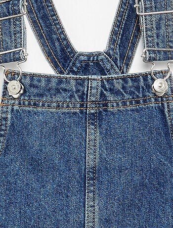 Abito salopette in denim con 2 tasche applicate
