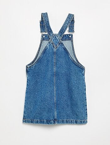 Abito salopette in denim con 2 tasche applicate