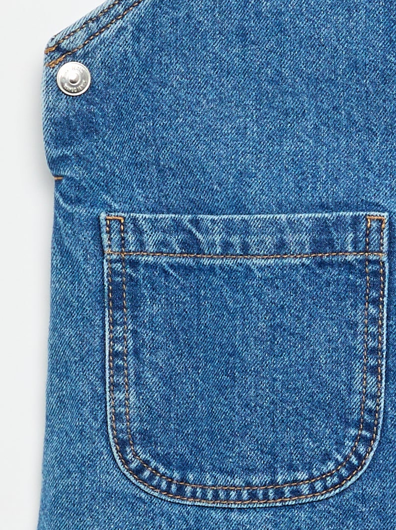 Abito salopette in denim con 2 tasche applicate Blu - Kiabi