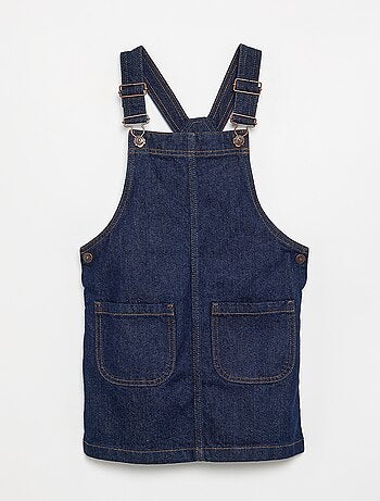 Abito salopette in denim con 2 tasche applicate