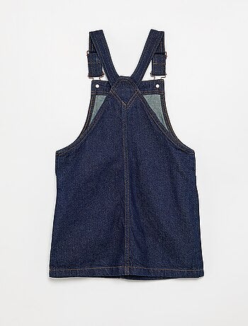 Abito salopette in denim con 2 tasche applicate