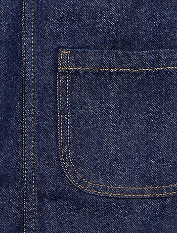 Abito salopette in denim con 2 tasche applicate