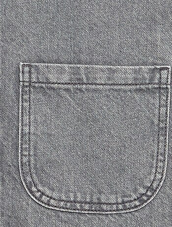 Abito salopette in denim con 2 tasche applicate