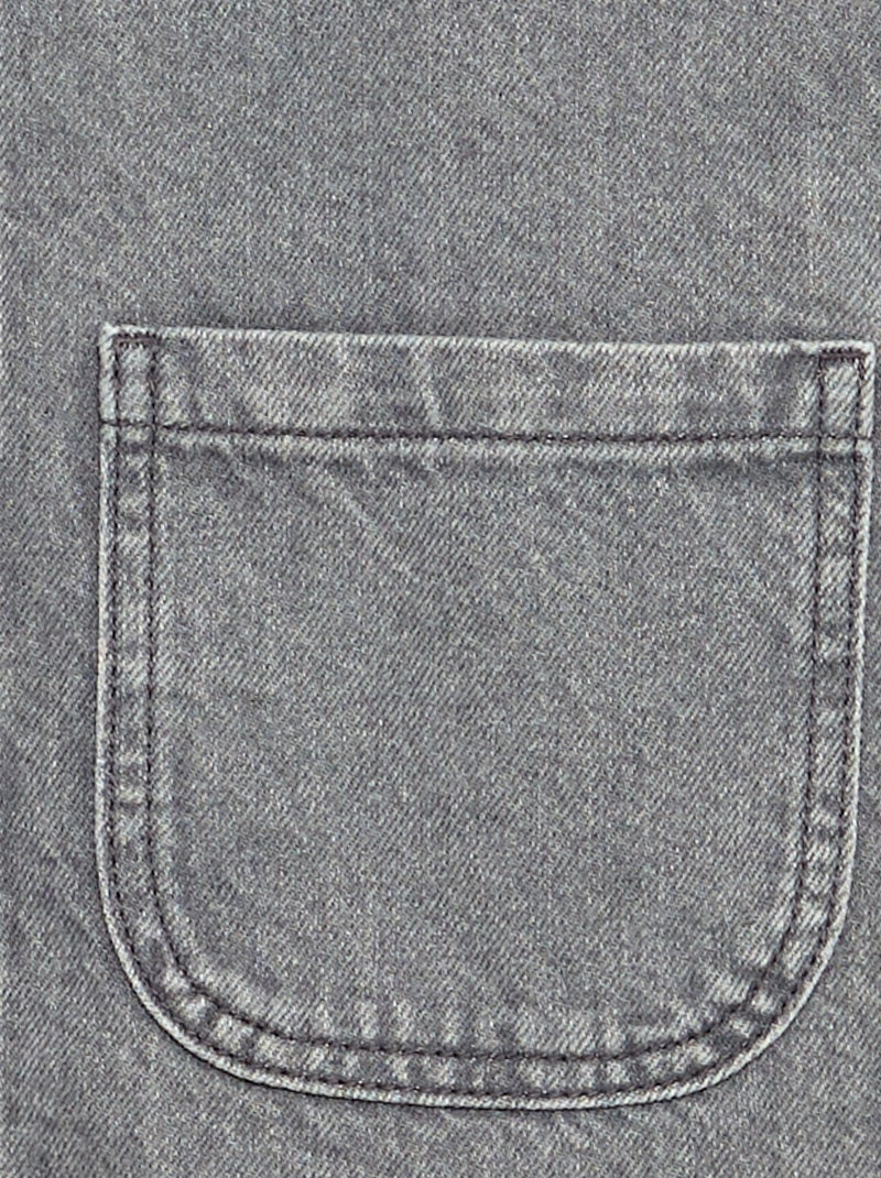 Abito salopette in denim con 2 tasche applicate Grigio - Kiabi