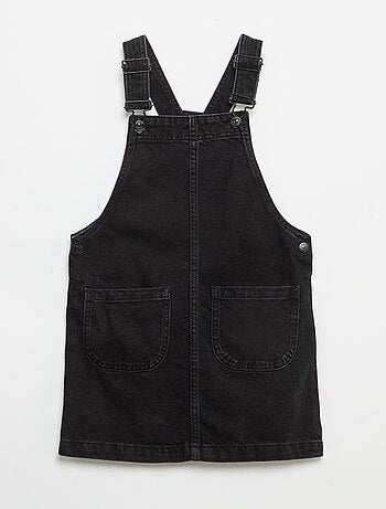 Abito salopette in denim con 2 tasche applicate