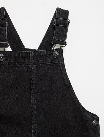 Abito salopette in denim con 2 tasche applicate