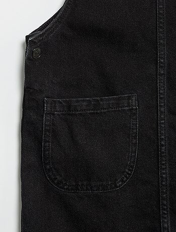 Abito salopette in denim con 2 tasche applicate