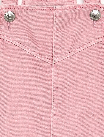 Abito salopette in twill tinta unita