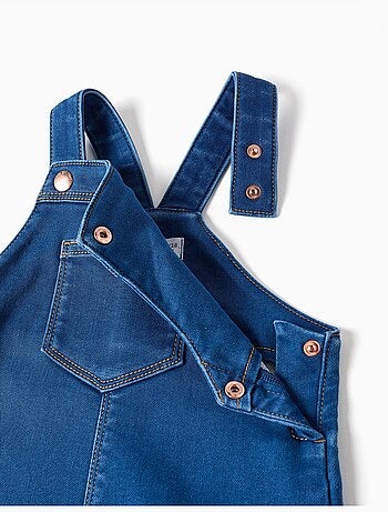 Abito scamiciato in denim con tasca frontale