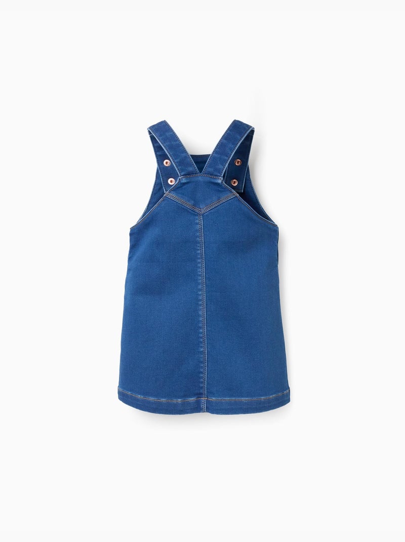 Abito scamiciato in denim con tasca frontale Blu chiaro - Kiabi