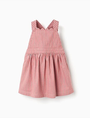 Abito scamiciato in twill a righe