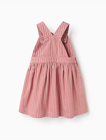 Abito scamiciato in twill a righe