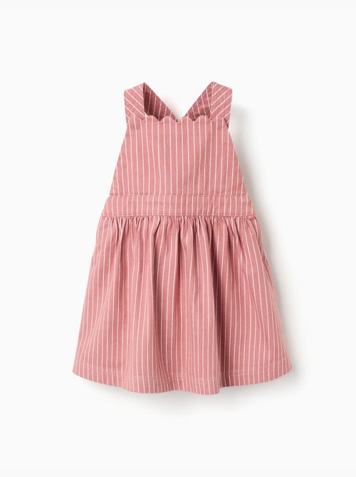 Abito scamiciato in twill a righe - Kiabi
