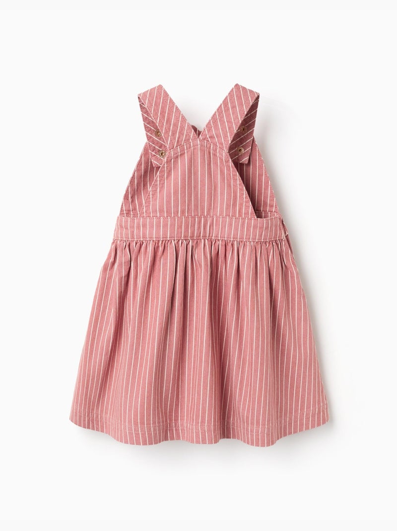 Abito scamiciato in twill a righe Rosa - Kiabi