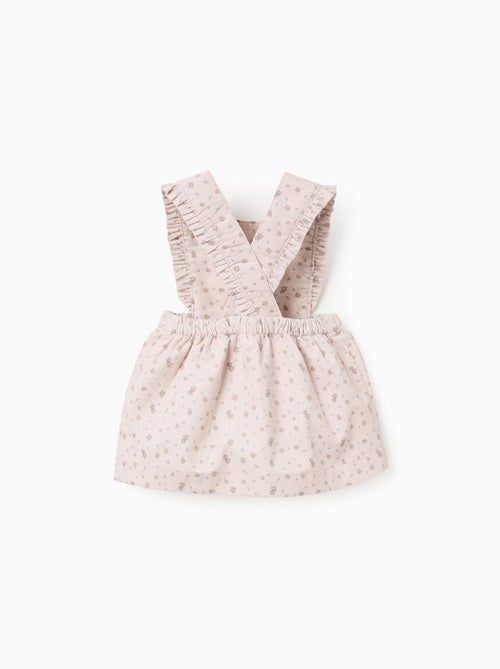 Abito scamiciato in velluto a coste con motivo floreale - Kiabi