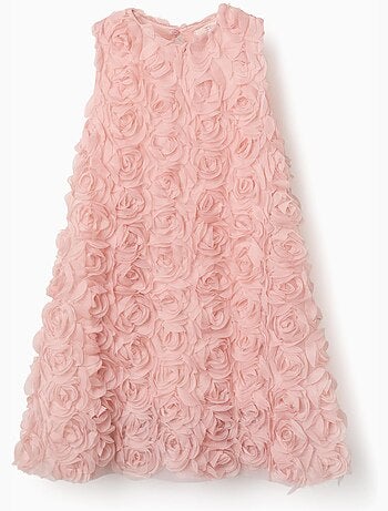 Abito senza maniche a linea a con rose