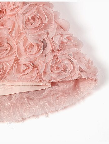 Abito senza maniche a linea a con rose