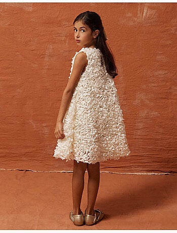 Abito senza maniche a trapezio con fiori