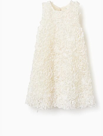 Abito senza maniche a trapezio con fiori