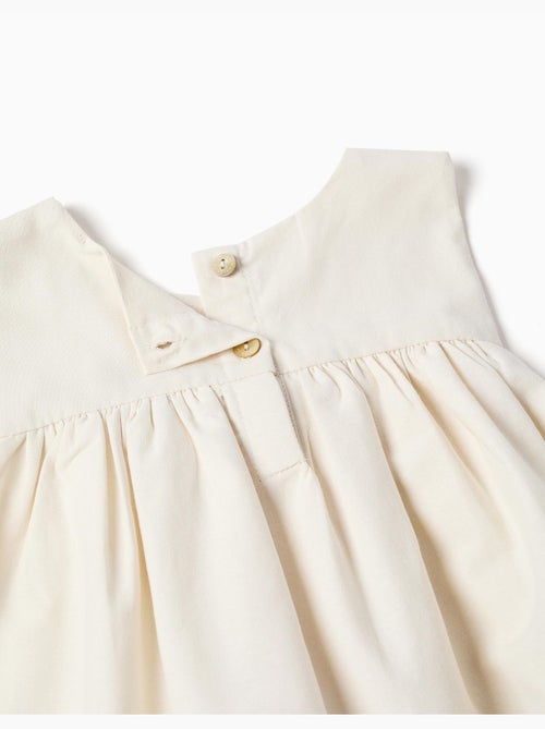 Abito senza maniche a trapezio con fiori ricamati - Kiabi