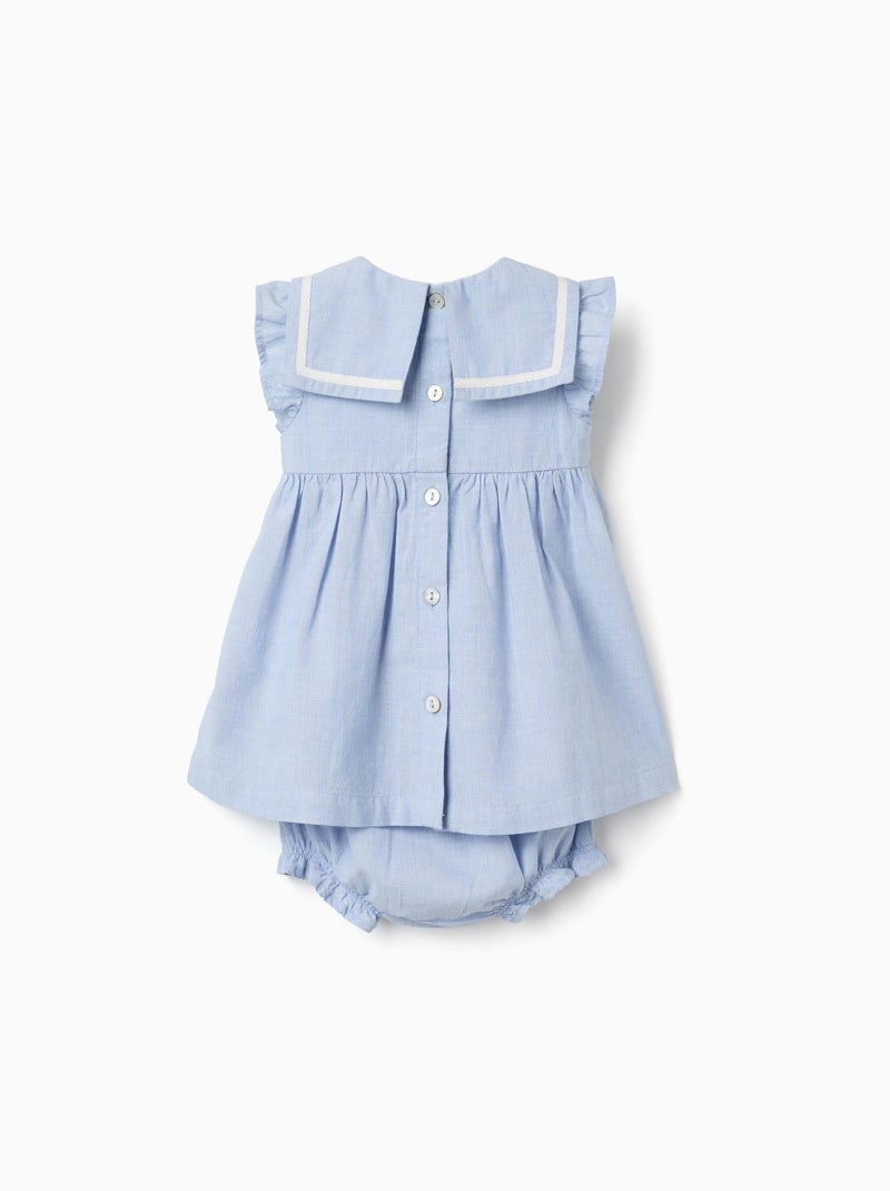 Abito senza maniche + bloomers in cotone Blu chiaro - Kiabi