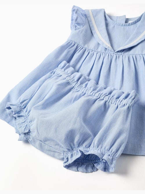 Abito senza maniche + bloomers in cotone - Kiabi