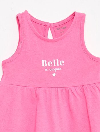 Abito senza maniche con messaggio