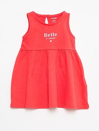 Abito senza maniche con messaggio