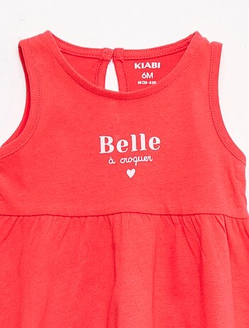 Abito senza maniche con messaggio