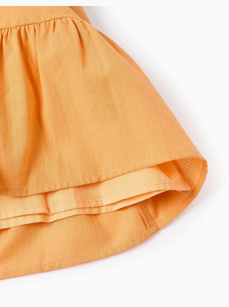 Abito senza maniche in cotone con fodera Giallo scuro - Kiabi