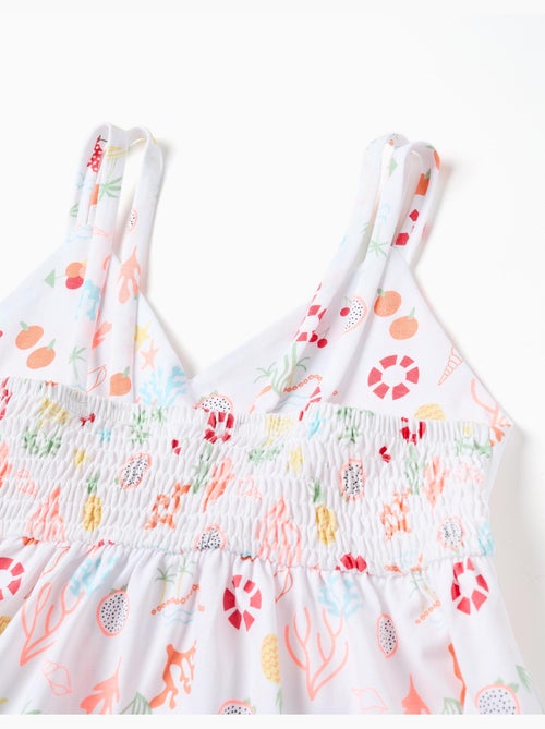 Abito senza maniche in cotone con motivo da spiaggia - Kiabi