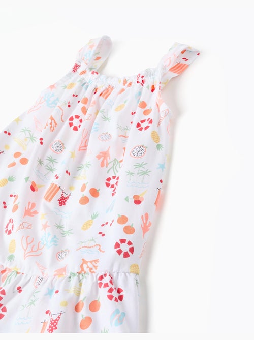 Abito senza maniche in cotone con motivo da spiaggia - Kiabi