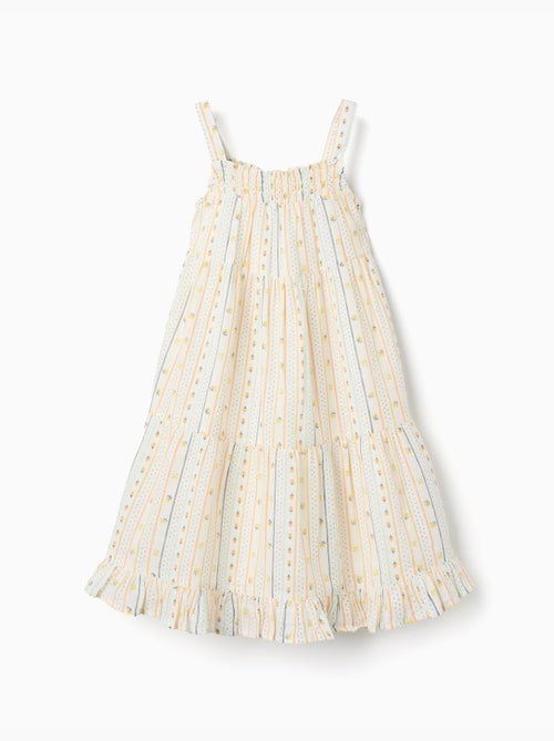 Abito senza maniche in cotone con motivo floreale - Kiabi