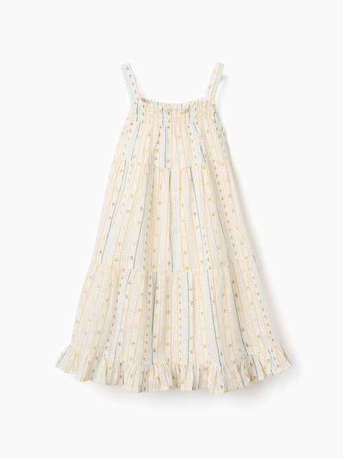 Abito senza maniche in cotone con motivo floreale - Kiabi