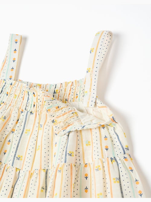 Abito senza maniche in cotone con motivo floreale - Kiabi